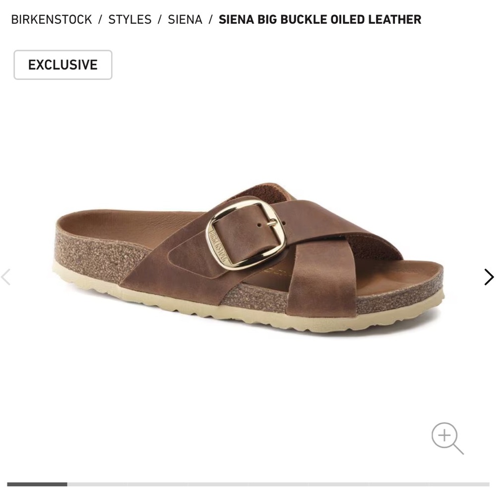 Birkenstock Siena Big Buckle Oiled Leather in Cognac